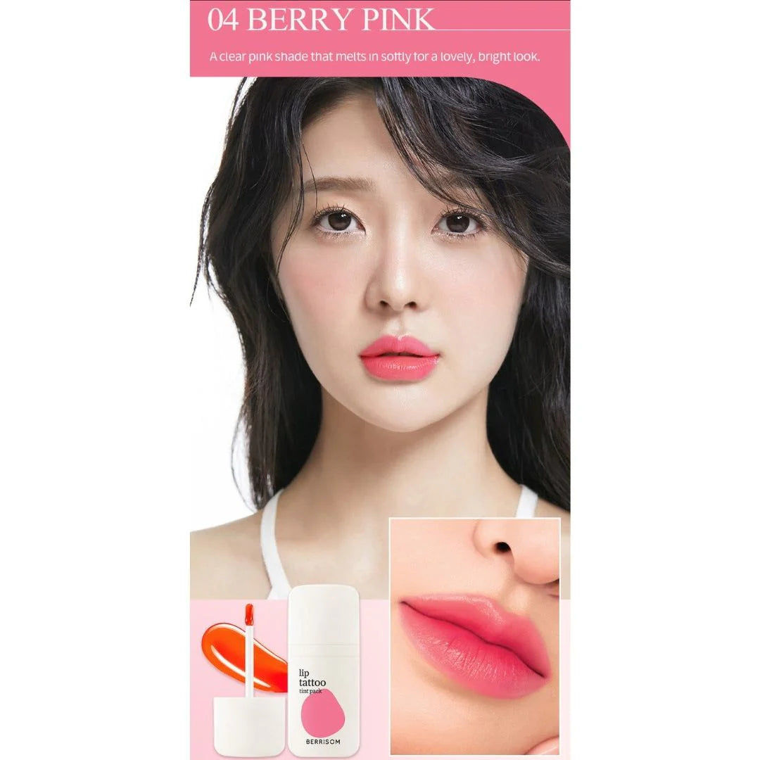 Berrisom Lip Tattoo Tint Pack - 01 Red Core